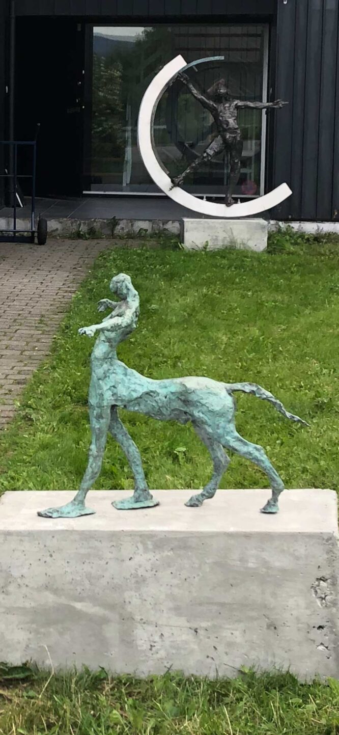 Centaurus, Large, bronze, green patina