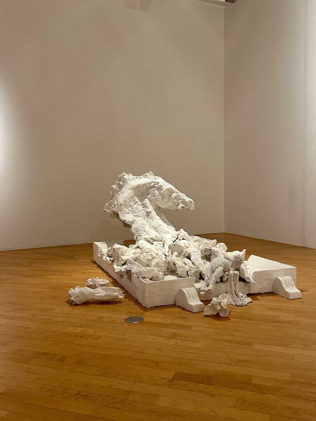 The Horses of Diomedes, Installation, plaster, styrofoam