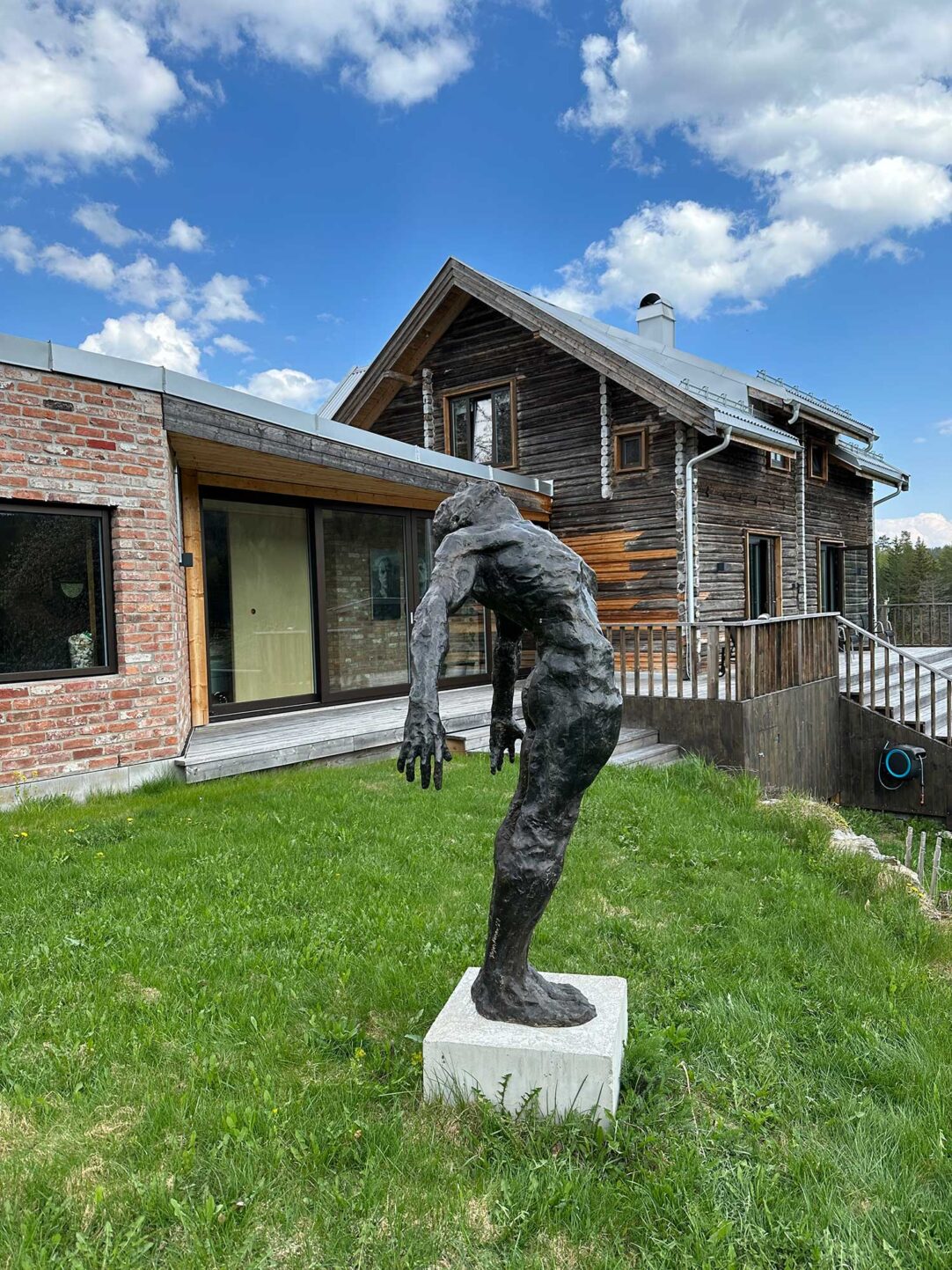 The Man Who Drinks Rain Large, Bronze