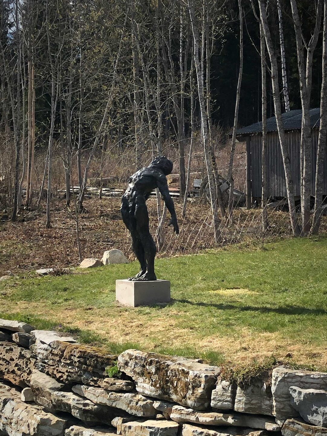 The Man Who Drinks Rain Large, Bronze
